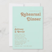 Plage Retro | Invitation au dîner de répétition d' (Devant)