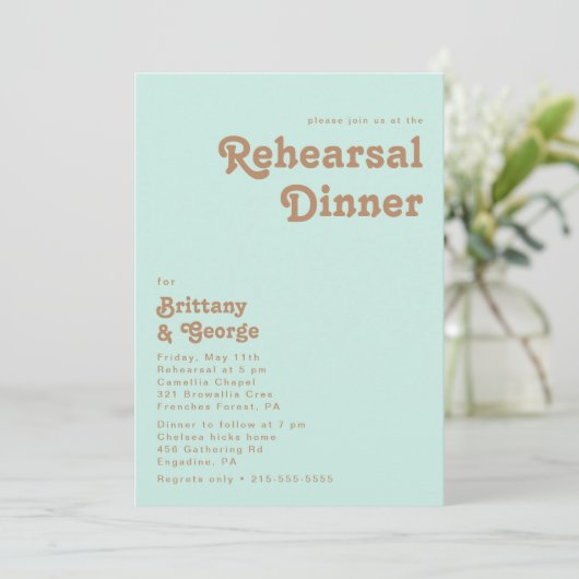 Plage Retro | Invitation au dîner de répétition d' (Debout devant)