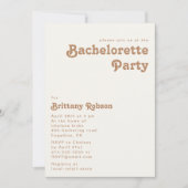Plage Retro | Ivory Bachelorette Party Invitation (Devant)