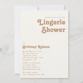 Plage Retro | Ivory Lingerie Shower Invitation (Devant)