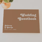 Plage Retro | Livre d'or Mariage brun