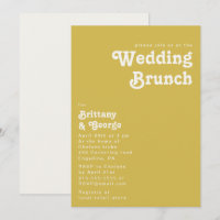 Plage Retro | Mariage d'or Invitation Brunch
