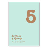 Plage Retro | Numéro de table Aqua (Par défaut)