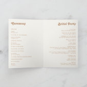Plage Retro | Programme de mariage doré (Intérieur)