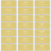 Plage Retro | Sticker d'adresse client Mariage Gol (Devant)