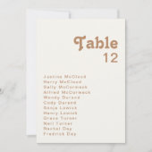 Plage Retro | Tableau des numéros de table ivoire (Devant)