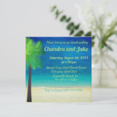 Plage rêve amusante invitation de mariage (Debout devant)