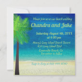 Plage rêve amusante invitation de mariage (Devant)