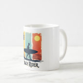 Plage Rider ☕ Rétro Surfer Tropical Mug (Devant droit)