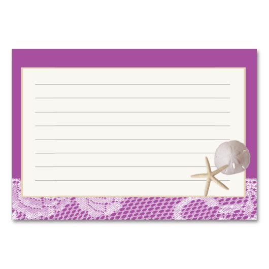 Plage Romance Recette Carte Violet (Dos)