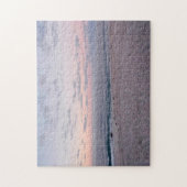 'Plage rose et bleue à l'aube' Puzzle (Vertical)