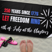 Plage Rouge Blanc & Bleu Vive la Liberté Serviette de Pl
