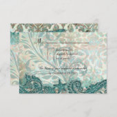 Plage RSVP Mariage Carte de réponse Dolphins (Devant / Derrière)