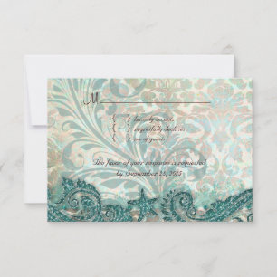 Plage RSVP Mariage Carte de réponse Dolphins
