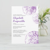 Plage Sable Dollar Invitations de douche nuptiale (Debout devant)