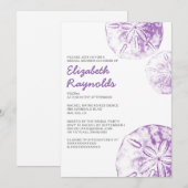 Plage Sable Dollar Invitations de douche nuptiale (Devant / Derrière)