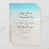 Plage Sable Dollars Réception Seulement Invitation (Devant / Derrière)