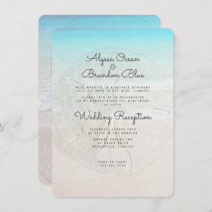 Plage Sable Dollars Réception Seulement Invitation