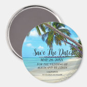 Plage Sable Tropical Mariage Moderne Waves Magnet (Recto/Verso)