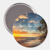 Plage Sable Tropical Mariage Moderne Waves Magnet (Recto/Verso)