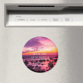Plage Sable Tropical Mariage Moderne Waves Magnet (In Situ (Lave-vaisselle))