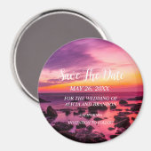 Plage Sable Tropical Mariage Moderne Waves Magnet (Recto/Verso)
