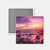 Plage Sable Tropical Mariage Moderne Waves Magnet (Recto/Verso)