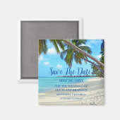 Plage Sable Tropical Mariage Moderne Waves Magnet (Recto/Verso)