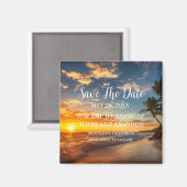 Plage Sable Tropical Mariage Moderne Waves Magnet (Recto/Verso)