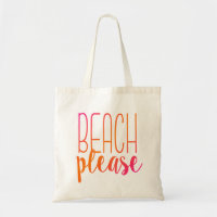 Plage | Sac fourre-tout rose et orange
