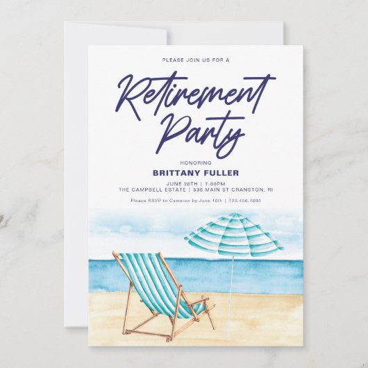 Plage Sand Chaire de retraite Partie Invitation (Devant)