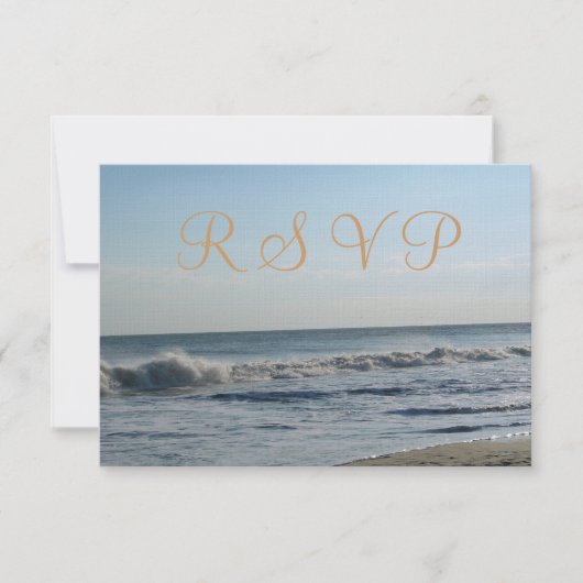 Plage Sand Ocean Waves Mariage RSVP (Devant)