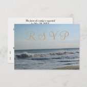 Plage Sand Ocean Waves Mariage RSVP (Devant / Derrière)