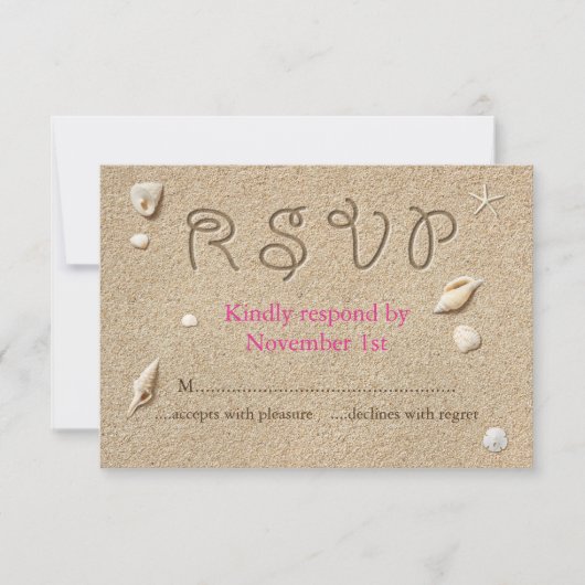 Plage Sandy Toes Salty Kisses RSVP rose (Devant)