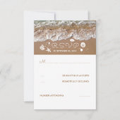 Plage Sandy Waves Mariage d'été Carte RSVP (Devant)