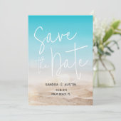 Plage "Save the Date" Faire-part de mariage (Debout devant)