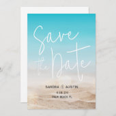 Plage "Save the Date" Faire-part de mariage (Devant / Derrière)
