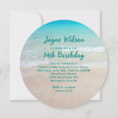 Plage Scène Ado Fille Anniversaire Fête Invitation (Devant)