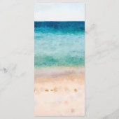 Plage scène de mariage tropical menu (Dos)