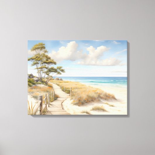 Plage Scène Toile Mur Art (Recto)