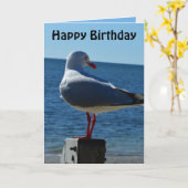 Plage Sea Gull, carte d'anniversaire (Fleur jaune)