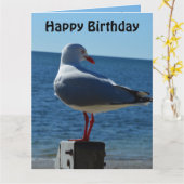 Plage Sea Gull, Jumbo Carte d'anniversaire (Fleur jaune)
