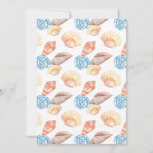 Plage Seashell House Fête Invitation (Dos)