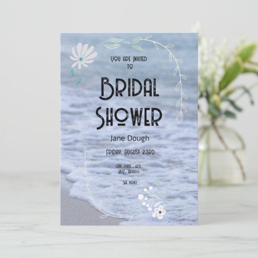 Plage Seashore Invitation de la douche nuptiale (Debout devant)