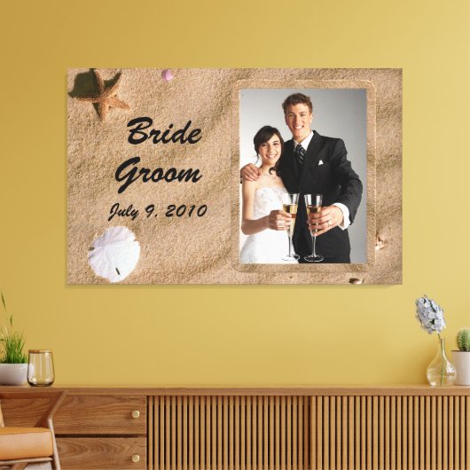 Plage Serenity Mariage Photo Toile Enveloppée (Insitu(Salon))