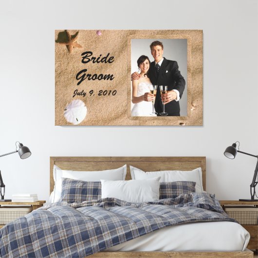 Plage Serenity Mariage Photo Toile Enveloppée (Insitu(Chambre))