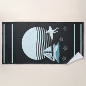 Plage Serviette avec phoque Bateau Plage paysage (Devant)