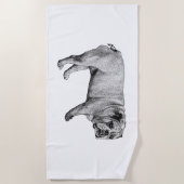 Plage Serviette Bulldog Spa de vacances (Devant)