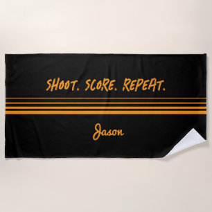 Plage Serviette de basket-ball personnalisée avec un slo