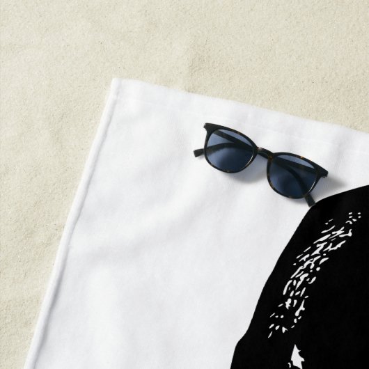 Plage Serviette de chien en plan gras (En situation)